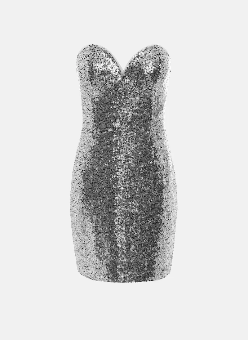 Lichi Strapless sequin mini dress
